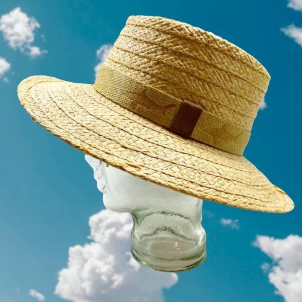 Scala Tan Straw Panama Hat L/XL